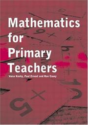 Cover of Mathematics for primary teachers by Valsa Koshy