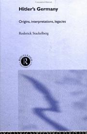 Cover of Hitler's Germany by Roderick Stackelberg