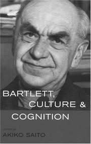 Cover of Bartlett, Culture and Cognition by Akiko Saito