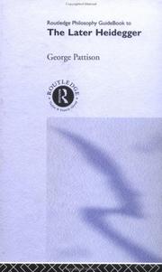 Front cover of Routledge Philosophy Guidebook to the Later Heidegger (Routledge Philosophyguidebooks) by George Pattison