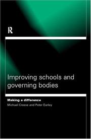 Front cover of Improving schools and governing bodies by Michael Creese