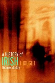 Front cover of A history of Irish thought by Thomas Duddy