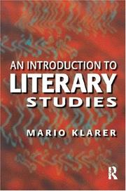 Cover of An introduction to literary studies by Mario Klarer
