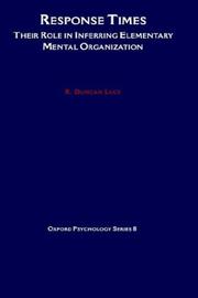 Cover of Response times by R. Duncan Luce