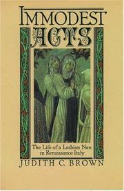 Cover of Immodest Acts by Judith C. Brown