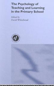 Front cover of Psychology of Teaching and Learning in the Primary School by D. Whitebread