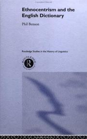 Cover of Ethnocentrism and the English dictionary by Phil Benson