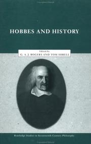 Front cover of Hobbes and history by G. A. J. Rogers