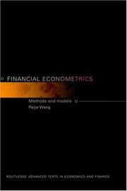Cover of Financial econometrics by Peijie Wang