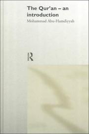 Front cover of The Qur'an - An Introduction by M Abu-Hamdiyyah