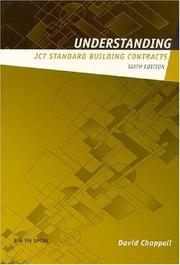 Cover of Understanding JCT standard building contracts by David Chappell