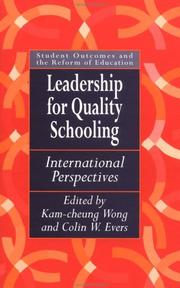 Cover of Leadership for Quality Schooling by Colin W. Evers
