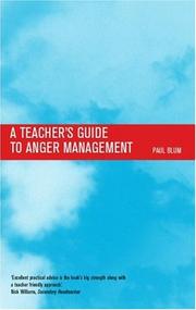 Front cover of A Teacher's Guide to Anger Management by Paul Blum