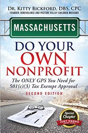 Front cover of MASSACHUSETTS Do Your Own Nonprofit by Kitty Bickford