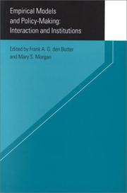 Front cover of Empirical models and Policy Making by Mary S. Morgan
