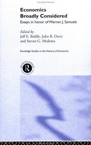 Cover of Economics Broadly Considered by Jeff E. Biddle