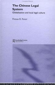 Front cover of The Chinese Legal System by Pitman B Potter