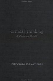 Cover of Critical thinking by Tracy Bowell