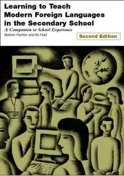 Cover of Learning to teach modern foreign languages in the secondary school by Norbert Pachler