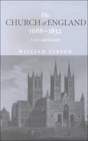 Front cover of The Church of England, 1688-1832 by William Gibson
