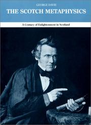 Cover of The Scotch metaphysics by George Elder Davie