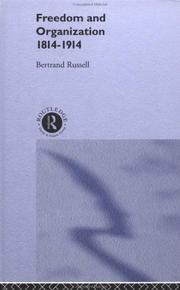 Front cover of Freedom and Organisation by Bertrand Russell
