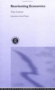 Cover of Reorienting Economics (Economics As Social Theory) by Tony Lawson