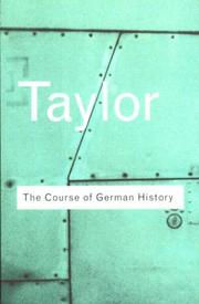Front cover of The course of German history by Taylor, A. J. P.