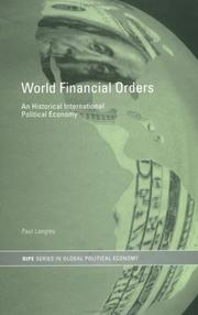 Cover of World Financial Orders by Paul Langley
