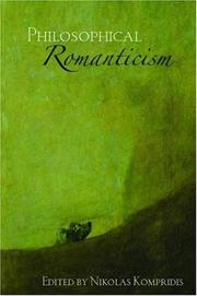 Cover of Philosophical Romanticism by N. Kompridis