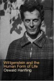 Cover of Wittgenstein and the human form of life by Oswald Hanfling