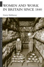 Front cover of Women and work in Britain since 1840 by Gerry Holloway