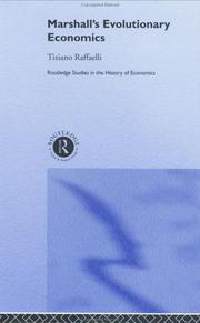 Front cover of Marshall's evolutionary economics by Tiziano Raffaelli