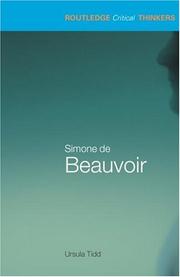 Cover of Simone de Beauvoir by Ursula Tidd