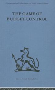 Front cover of The Game of Budget Control by G. H. Hofstede