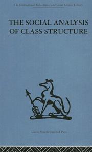 Cover of The Social Analysis of Class Structure by Frank Parkin