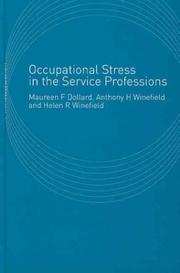 Front cover of Occupational stress in the service professions by Helen R. Winefield