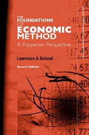 Front cover of The foundations of economic method by Lawrence A. Boland