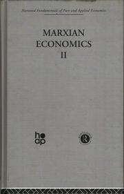 Front cover of Marxian Economics II by J. Lesourne