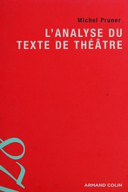 Front cover of L' analyse du texte de théâtre by Michel Pruner