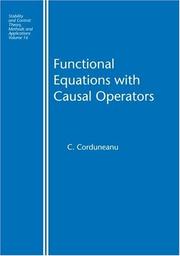 Cover of Functional equations with causal operators by C. Corduneanu