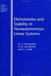 Front cover of Dichotomies and stability in nonautonomous linear systems by I︠U︡. A. Mitropolʹskiĭ