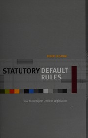 Cover of Statutory Default Rules by Einer Elhauge