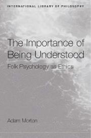 Front cover of The importance of being understood by Adam Morton