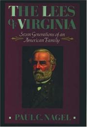 Cover of The Lees of Virginia by Paul C. Nagel
