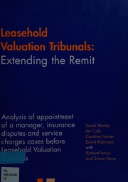 Front cover of Leasehold Valuation Tribunals by Sarah Blandy