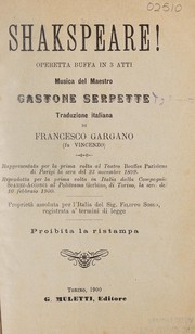 Cover of Shakspeare! by Paul Gavault