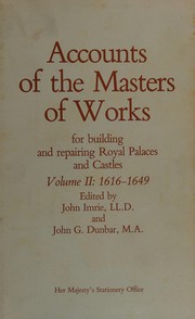 Front cover of Accounts of the masters of works by John Imrie