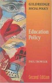 Cover of Education policy by Paul Trowler