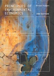 Front cover of Principles of environmental economics by Ahmed M. Hussen
